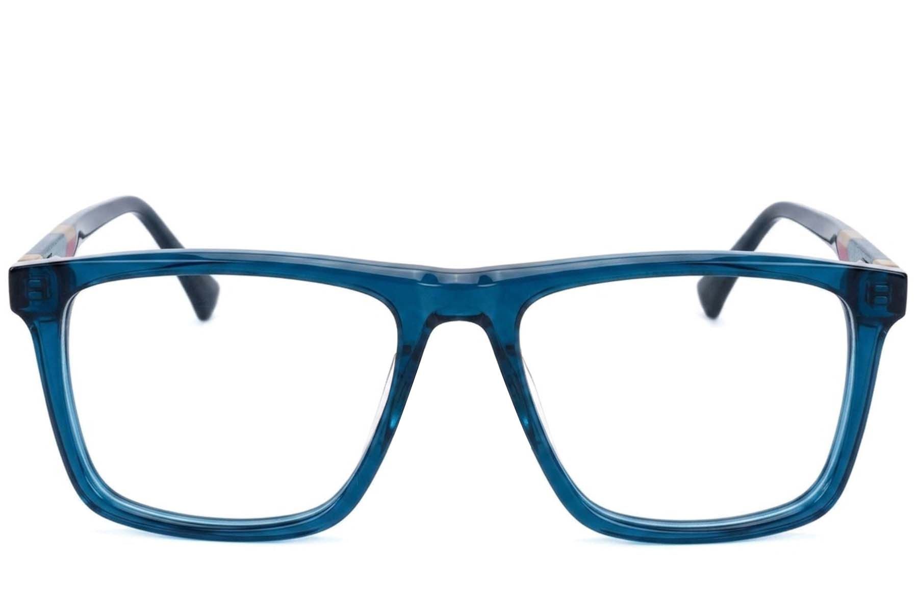 Rectangular Blue Acetate Glasses #BS2607-0909