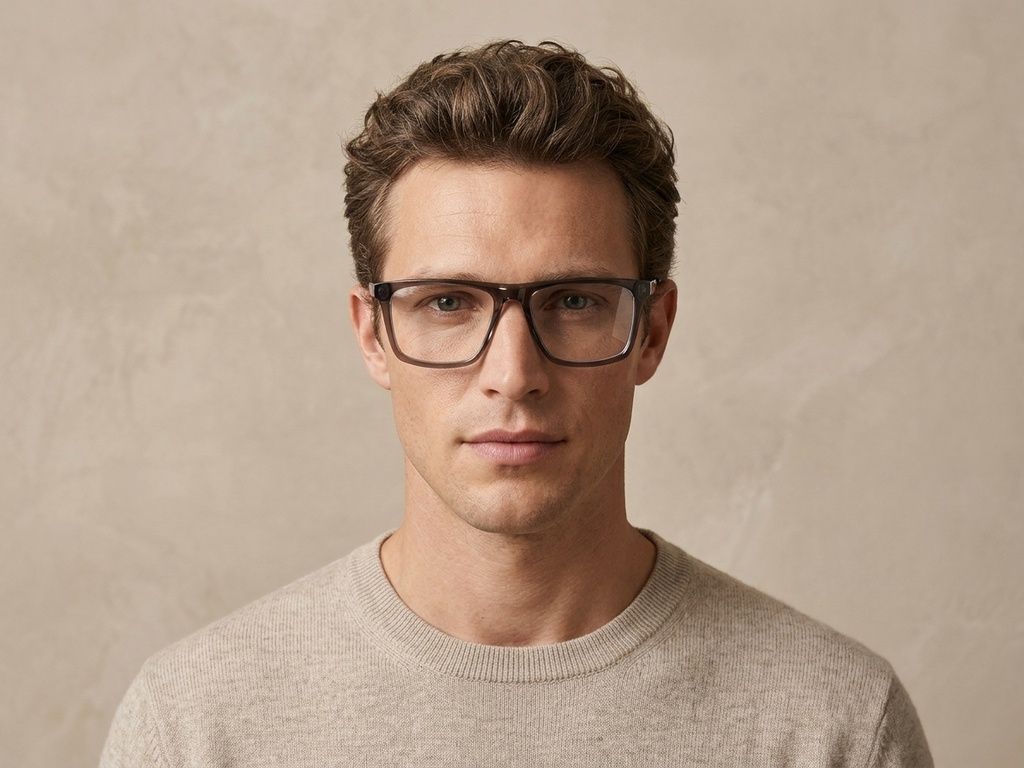 Lunettes rectangulaires en acétate brun #BS2607-0910