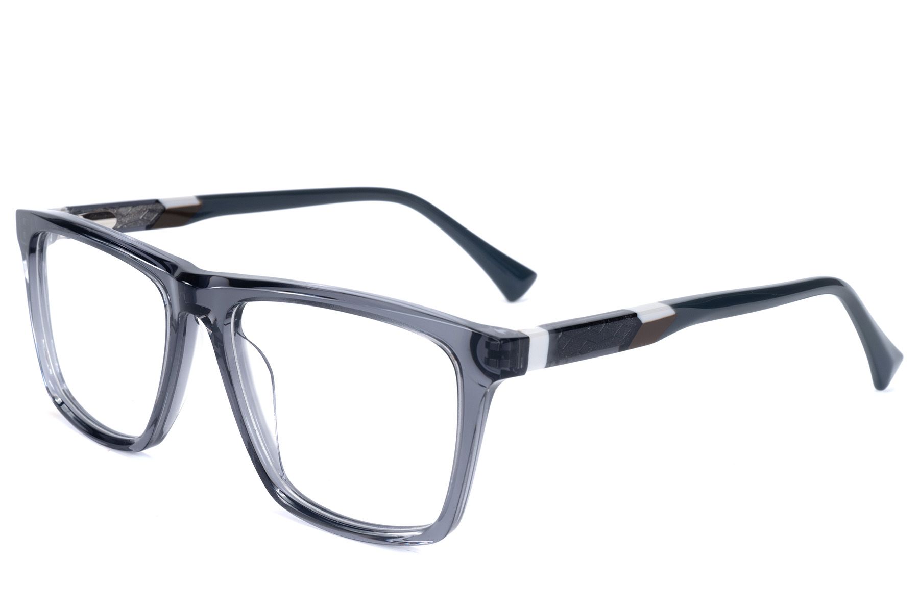 Vasos rectangulares de acetato gris #BS2607-0911