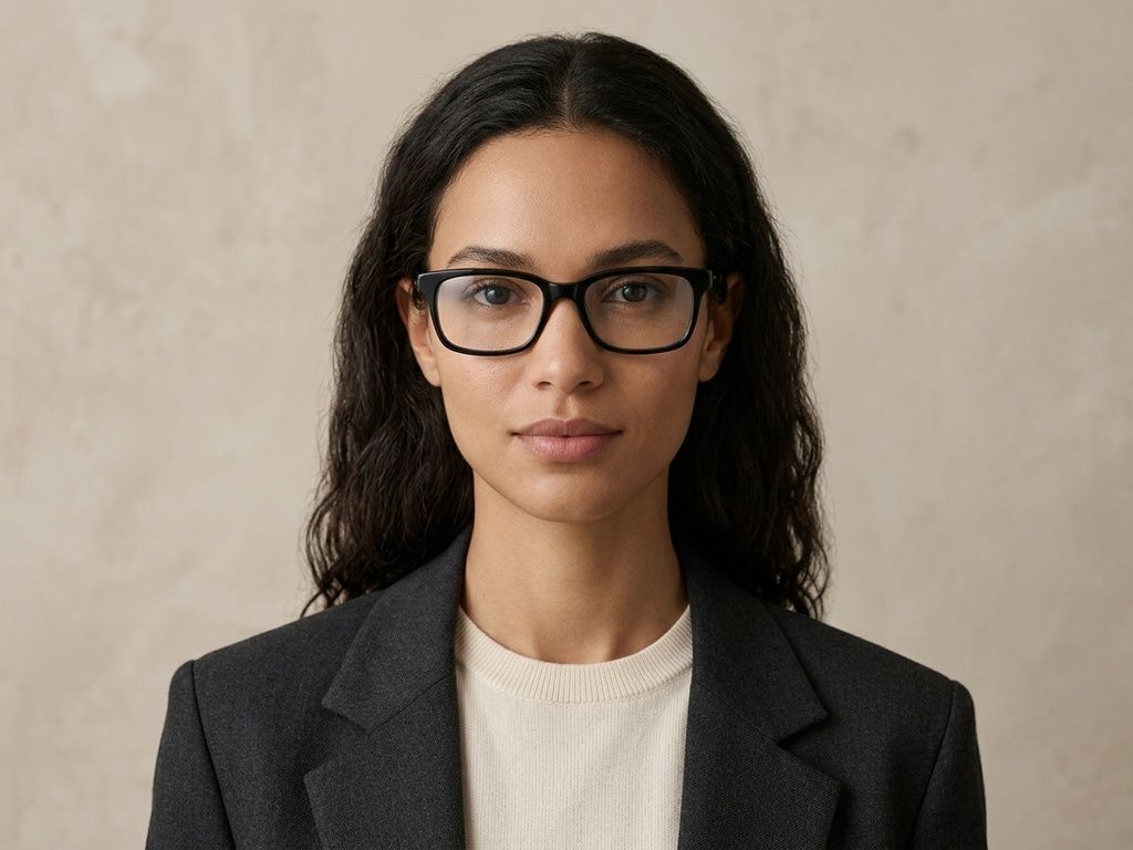 Rectangular Black Acetate Glasses #BS2607-0913