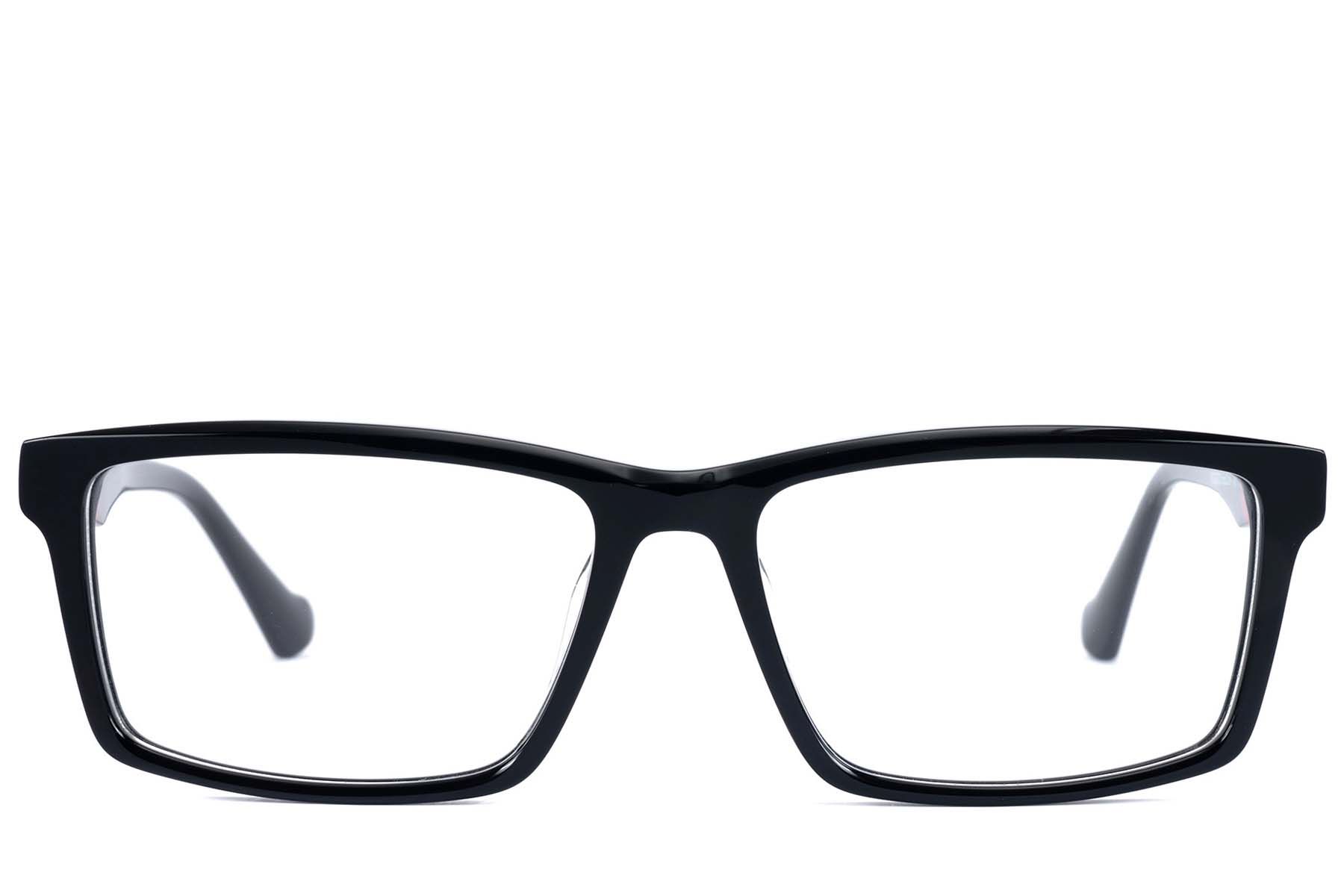 Rectangular Black Acetate Glasses #BS2607-0913