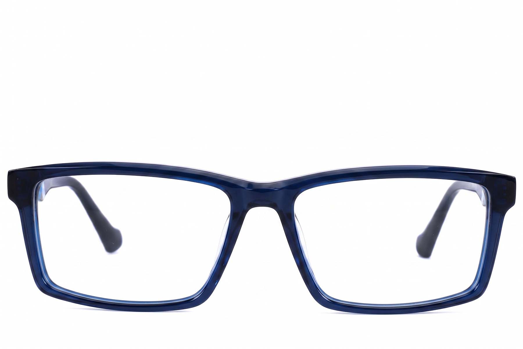 Vasos rectangulares de acetato azul #BS2607-0916