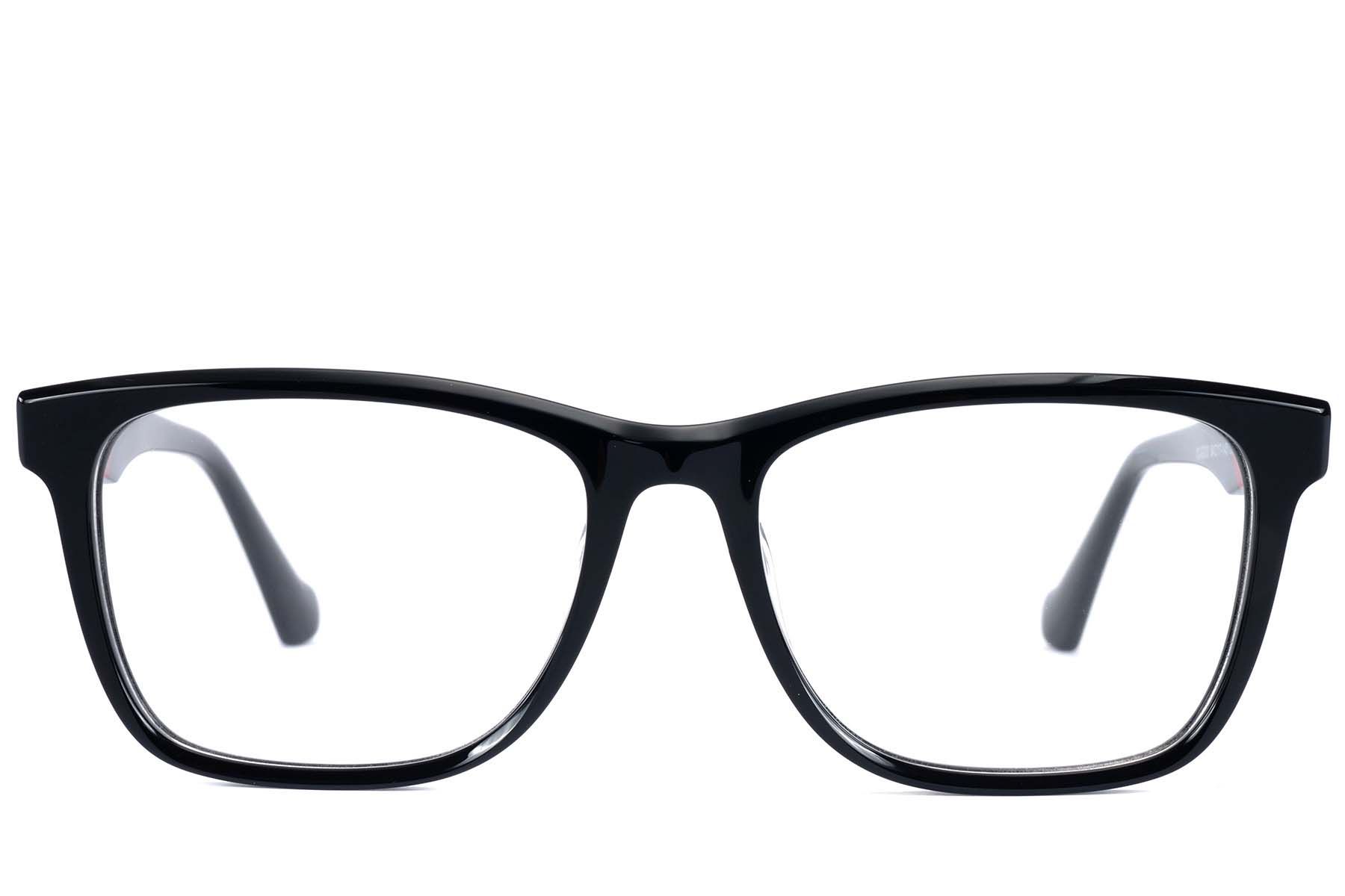 Vasos rectangulares de acetato negro #BS2607-0918