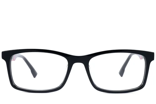 Lunettes rectangulaires en acétate noir #BS2607-0923