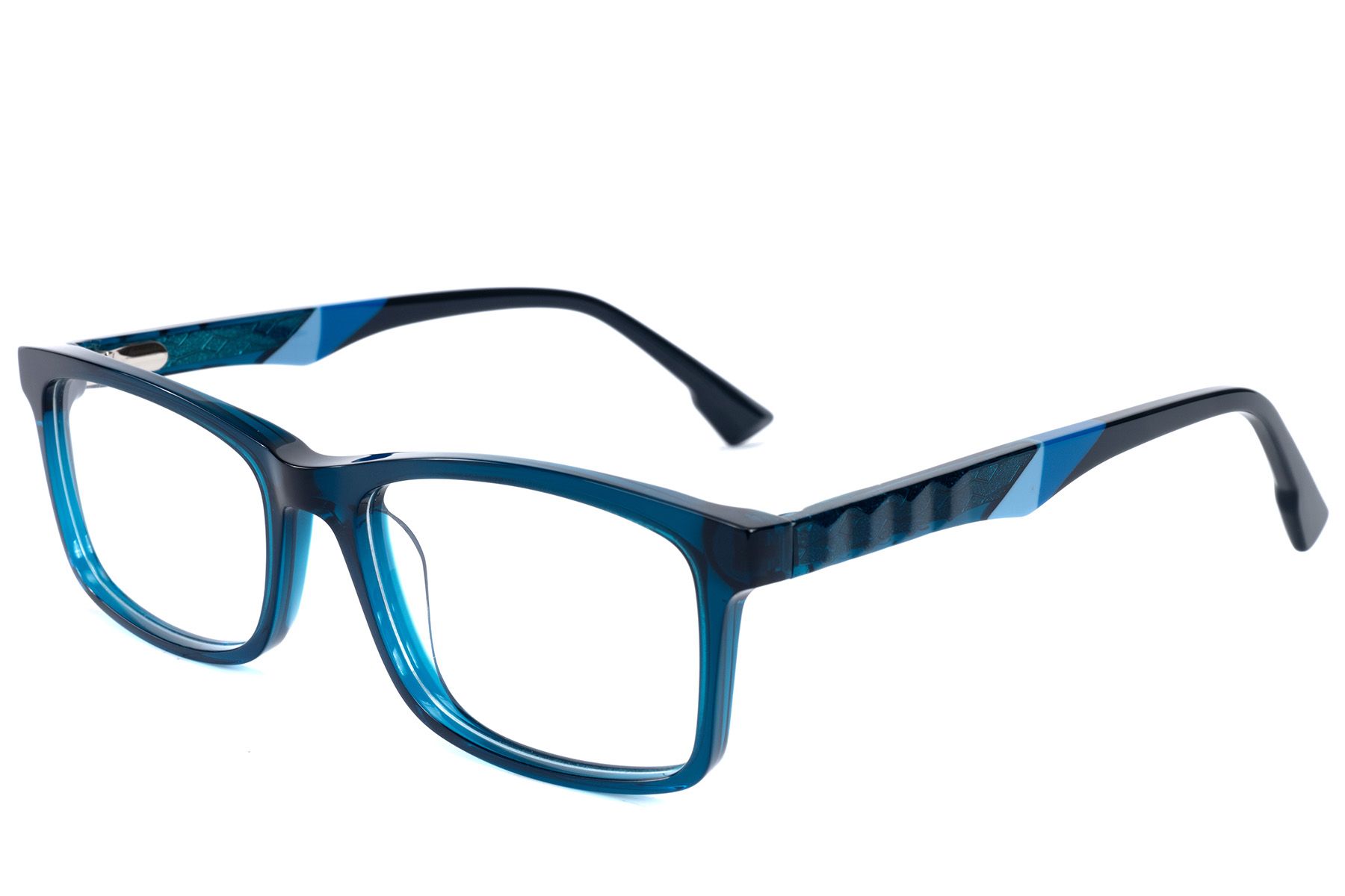 Bicchieri rettangolari in acetato blu #BS2607-0924