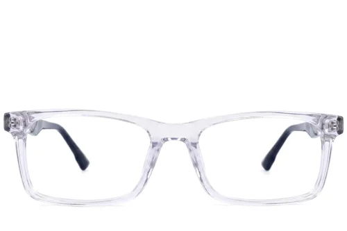 Verres rectangulaires en acétate transparent #BS2607-0927