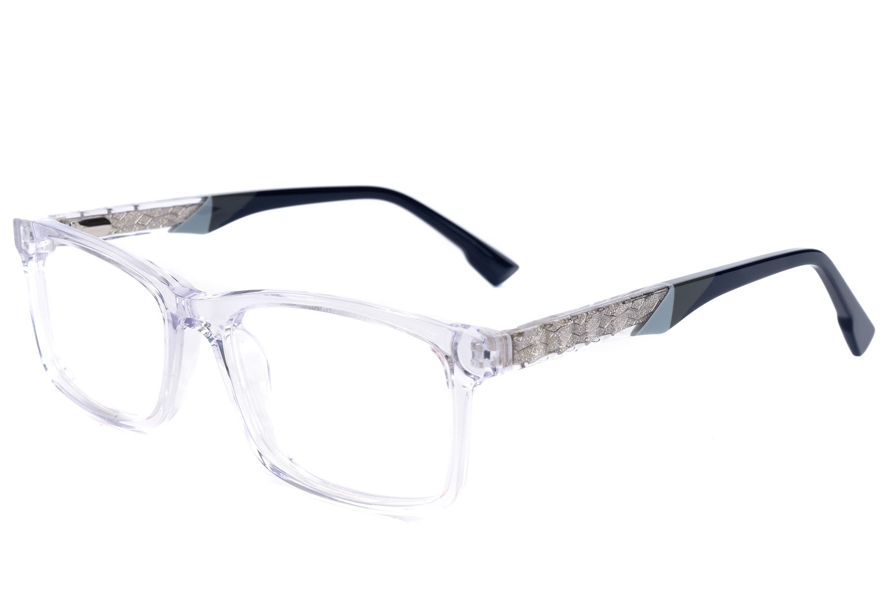 Rectangular Transparent Acetate Glasses #BS2607-0927