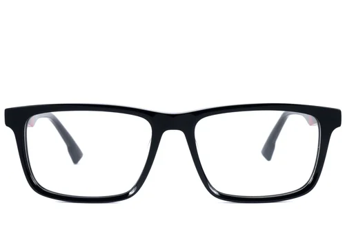 Lunettes rectangulaires en acétate noir #BS2607-0928