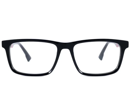Lunettes rectangulaires en acétate noir #BS2607-0928