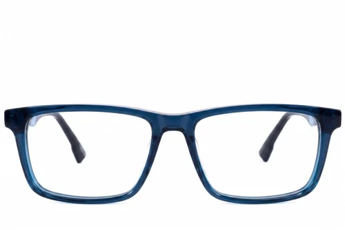 Lunettes rectangulaires en acétate bleu #BS2607-0929