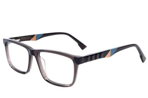 Lunettes rectangulaires en acétate brun #BS2607-0931
