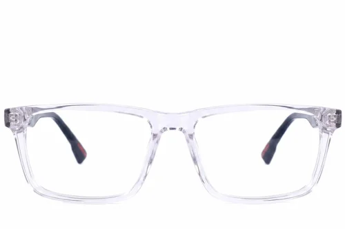 Verres rectangulaires en acétate transparent #BS2607-0932