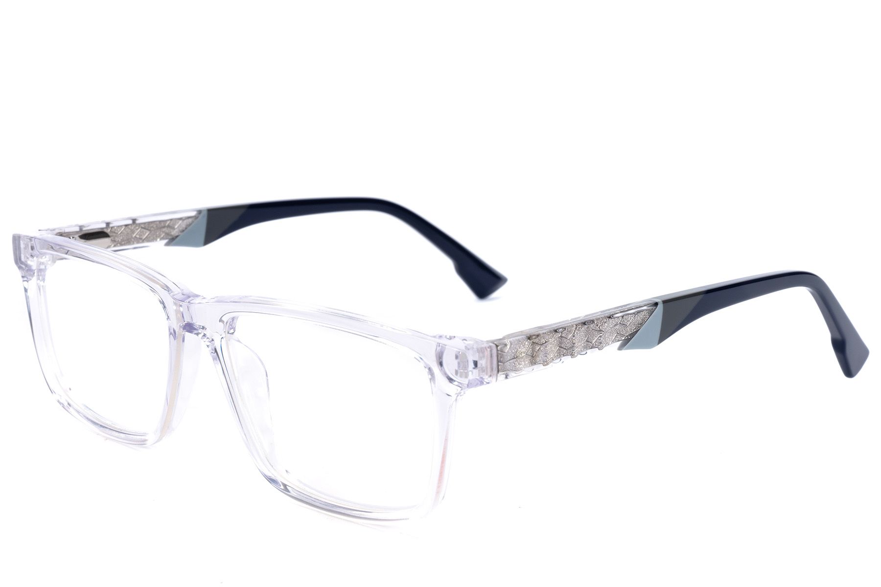 Rectangular Transparent Acetate Glasses #BS2607-0932