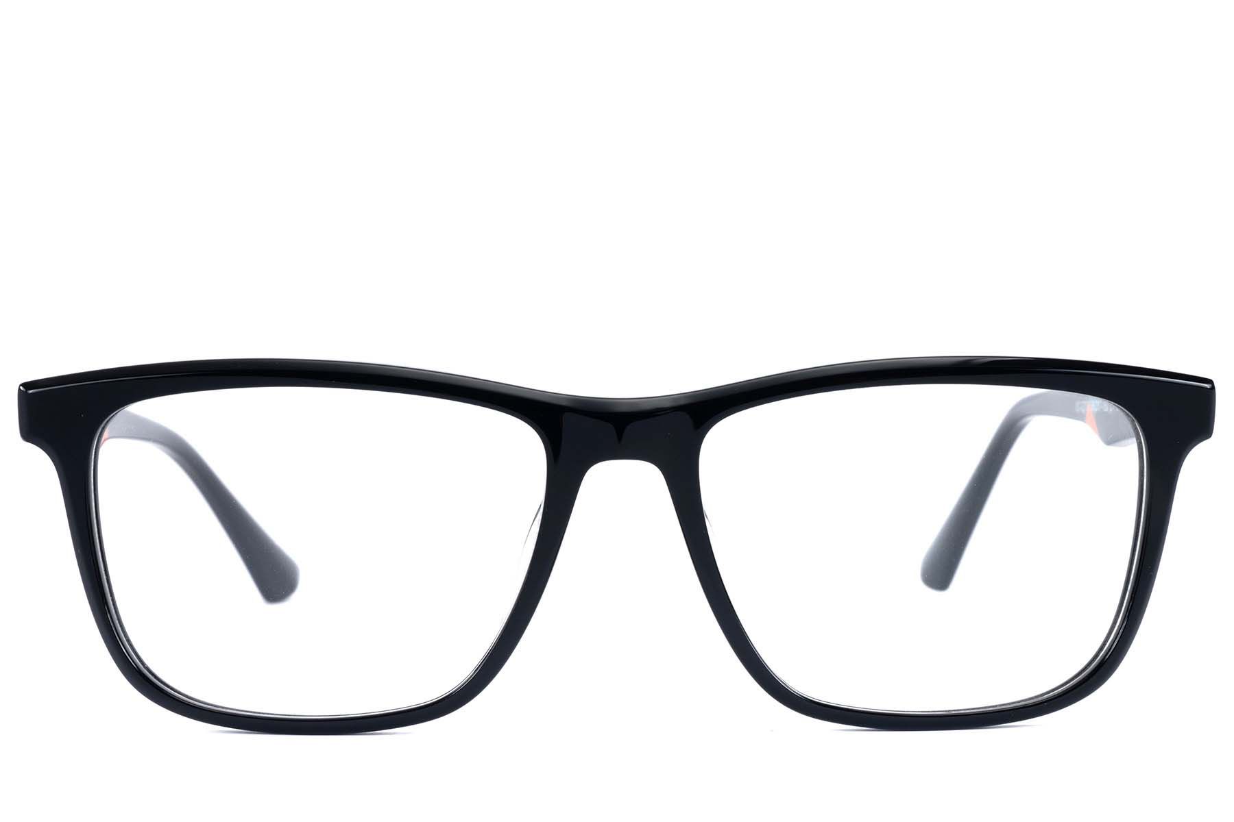 Vasos rectangulares de acetato negro #BS2607-0933