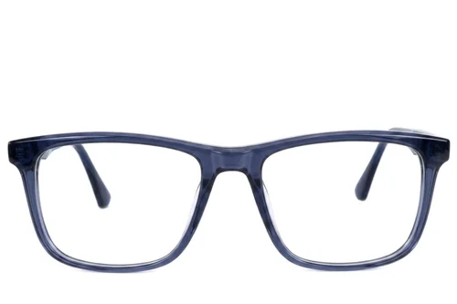 Lunettes rectangulaires en acétate bleu #BS2607-0934