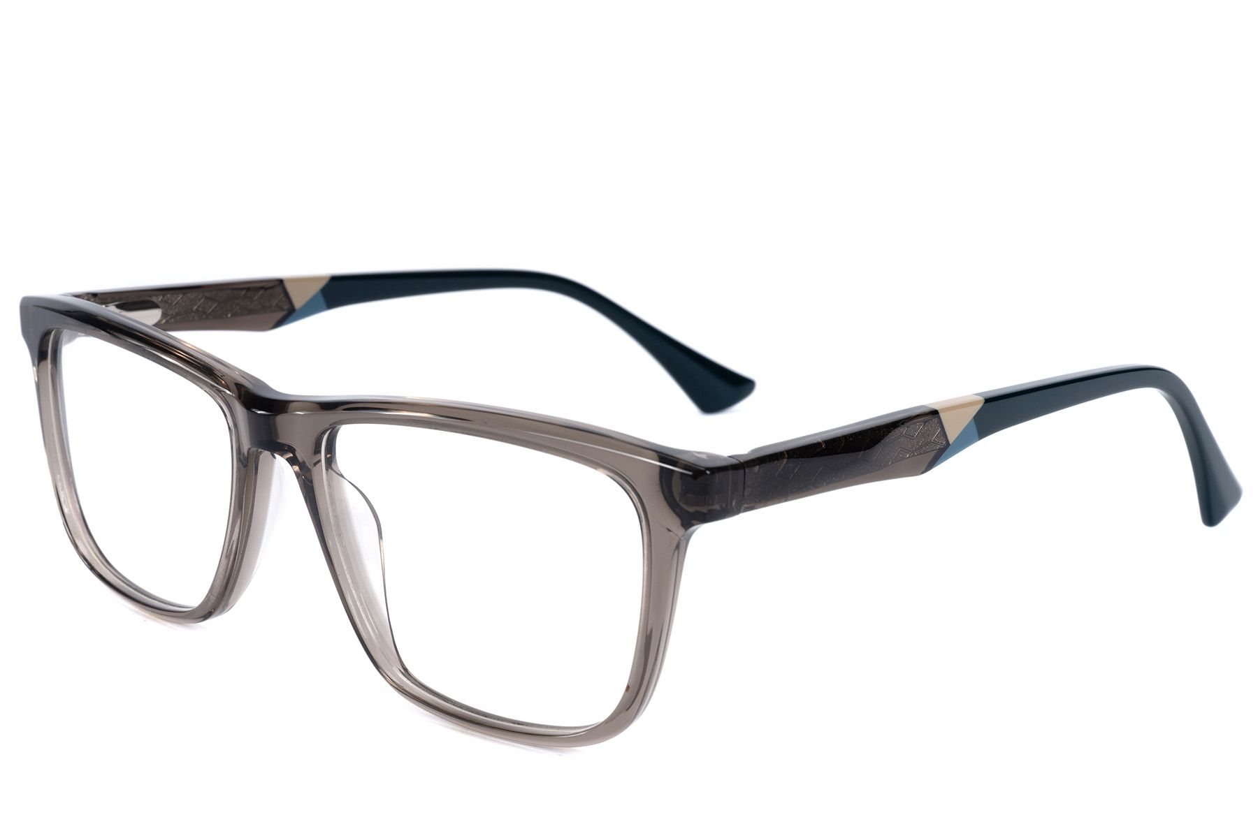 Bicchieri rettangolari in acetato grigio #BS2607-0935