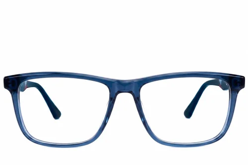 Lunettes rectangulaires en acétate bleu #BS2607-0936