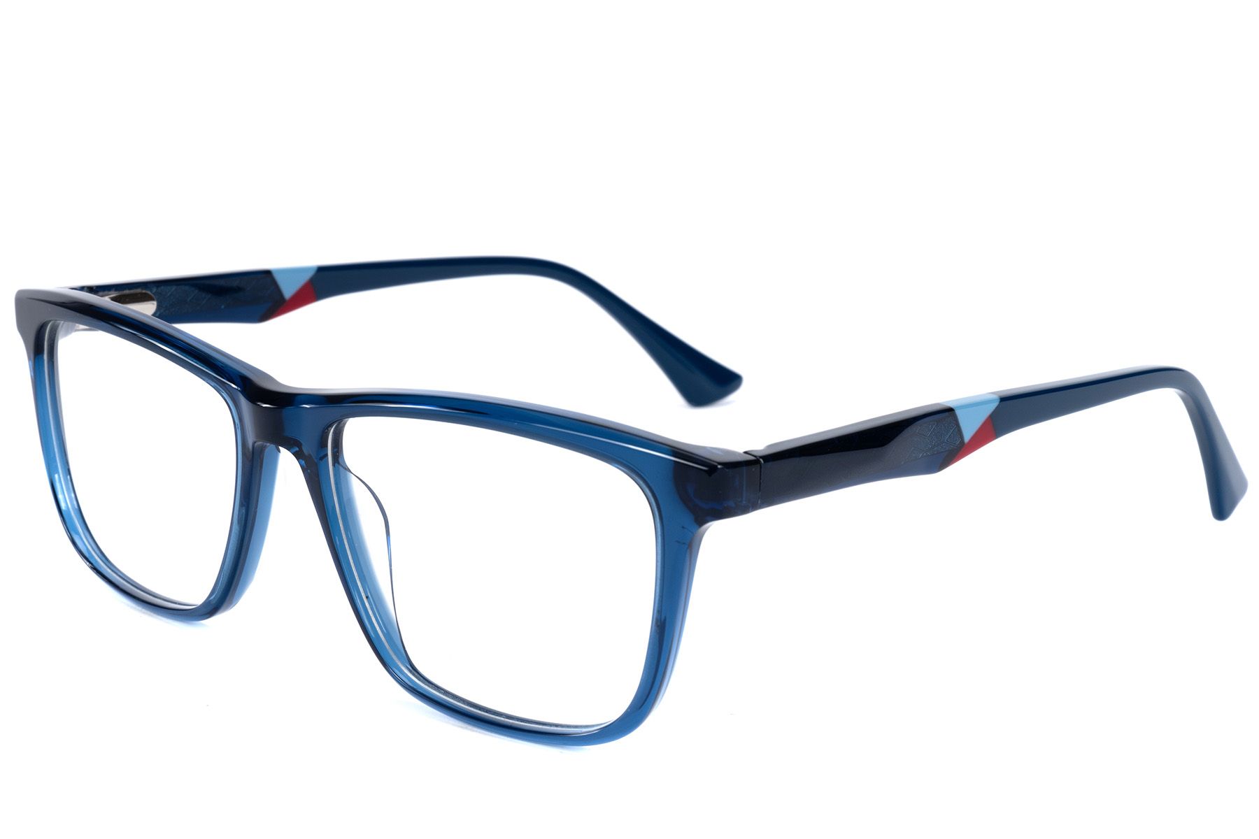 Bicchieri rettangolari in acetato blu #BS2607-0936