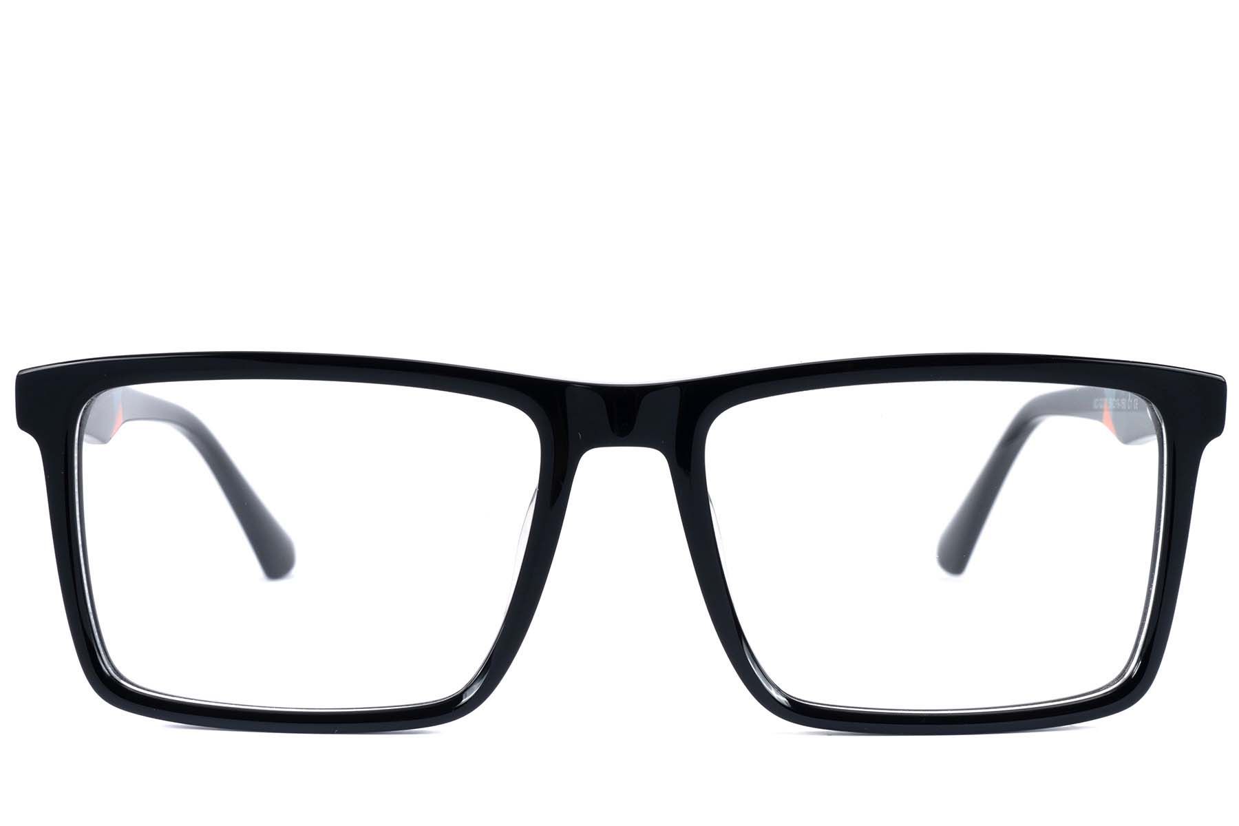 Vasos rectangulares de acetato negro #BS2607-0938