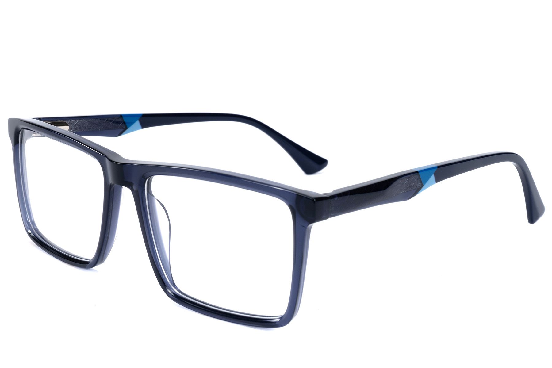 Bicchieri rettangolari in acetato blu #BS2607-0939