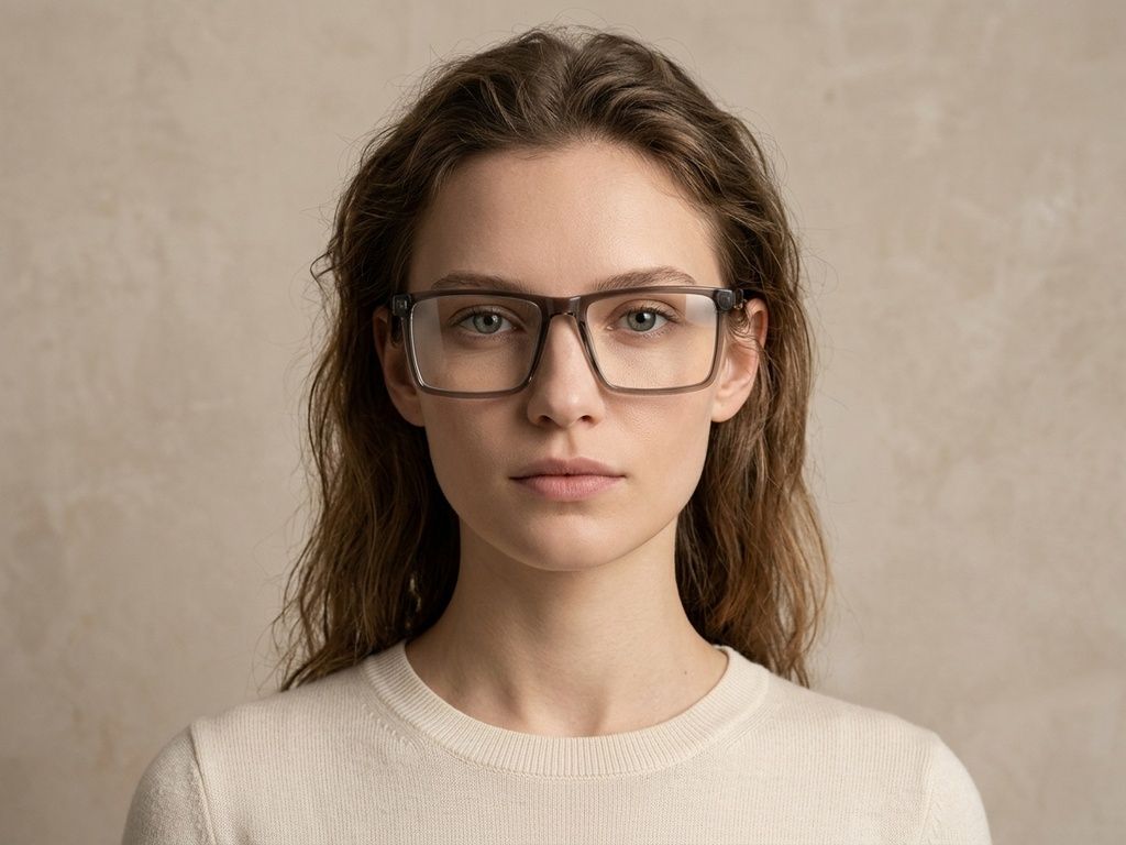 Rectangular Grey Acetate Glasses #BS2607-0940