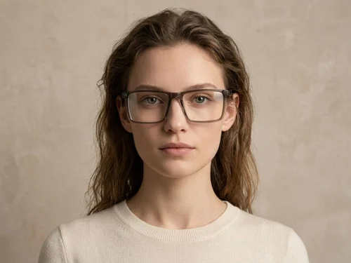 Lunettes rectangulaires en acétate gris #BS2607-0940