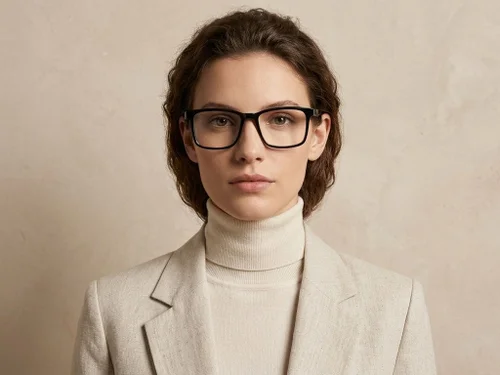 Lunettes rectangulaires en acétate noir #BS2607-0943