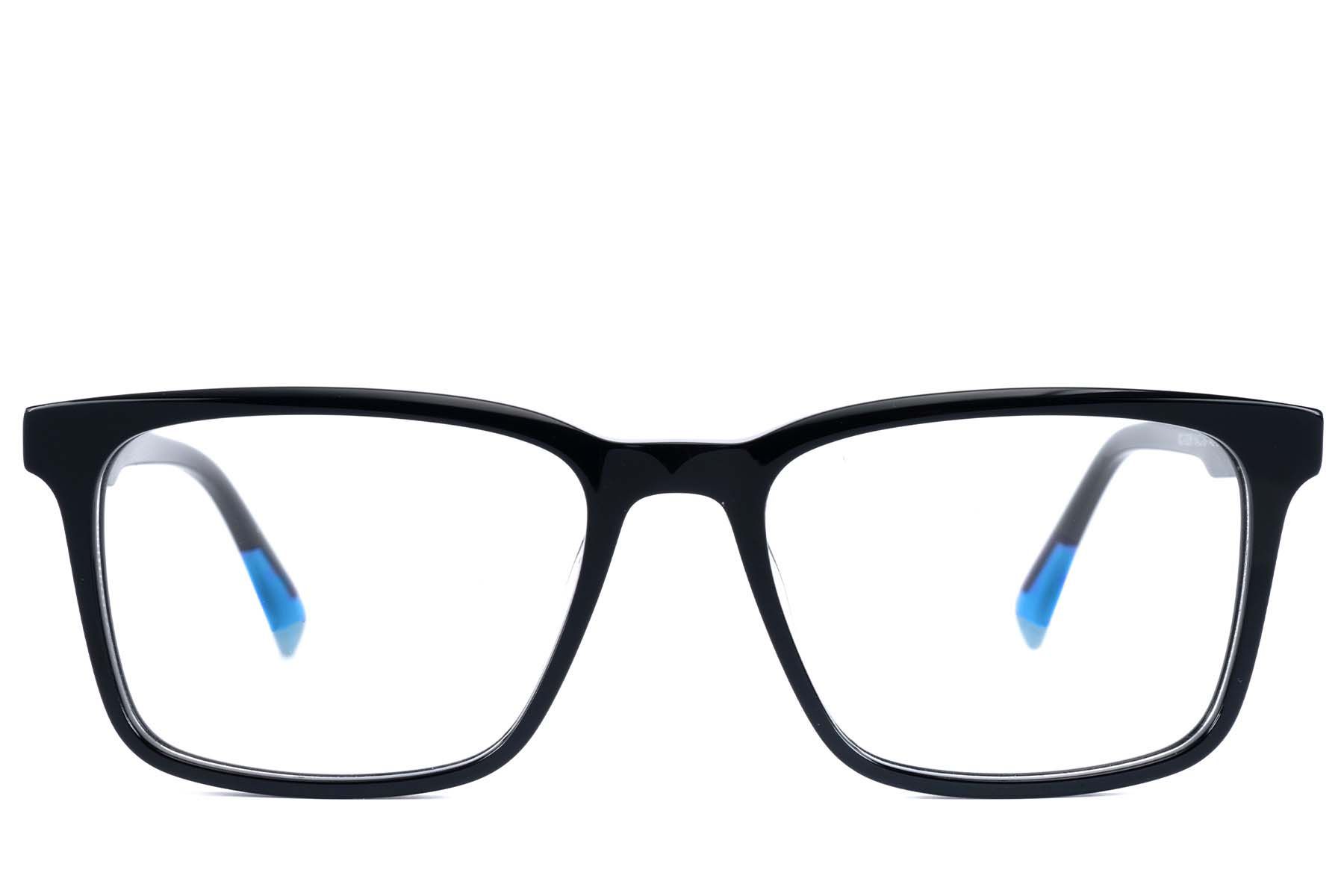 Rectangular Black Acetate Glasses #BS2607-0943