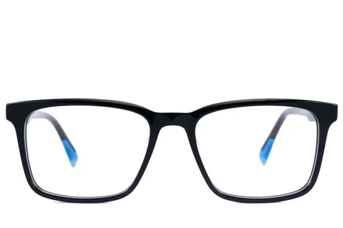 Lunettes rectangulaires en acétate noir #BS2607-0943