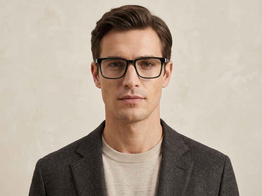 Rectangular Green Acetate Glasses #BS2607-0944