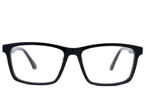 Lunettes rectangulaires en acétate noir #BS2607-0948