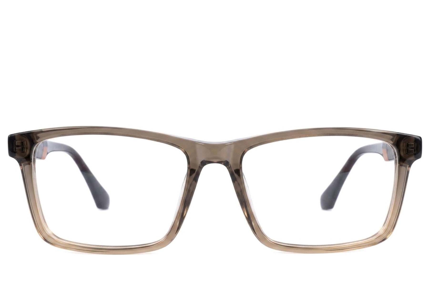 Lunettes rectangulaires en acétate brun #BS2607-0949