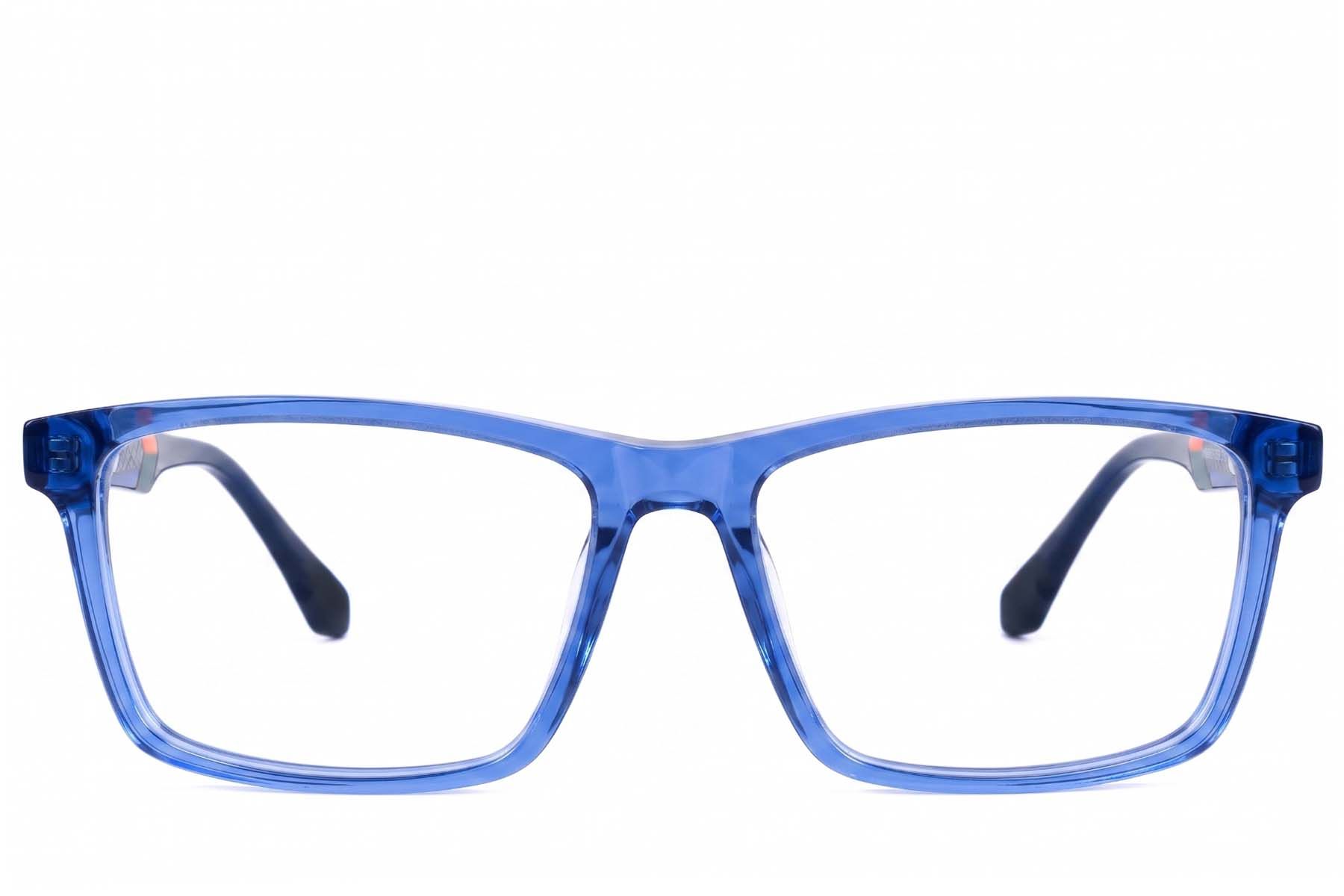 Rectangular Blue Acetate Glasses #BS2607-0951