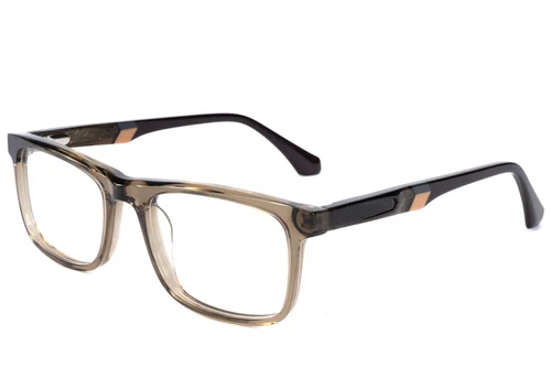 Lunettes rectangulaires en acétate brun #BS2607-0954