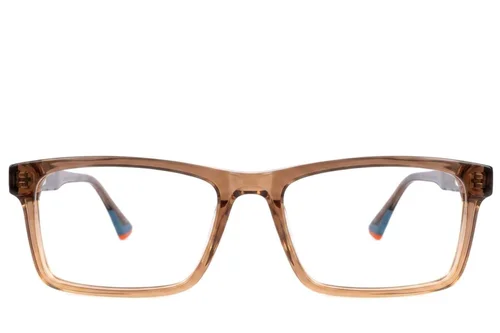 Lunettes rectangulaires en acétate brun #BS2607-0961