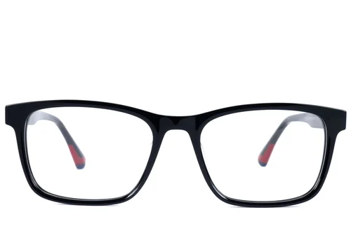 Lunettes ovales en acétate noir #BS2607-0963