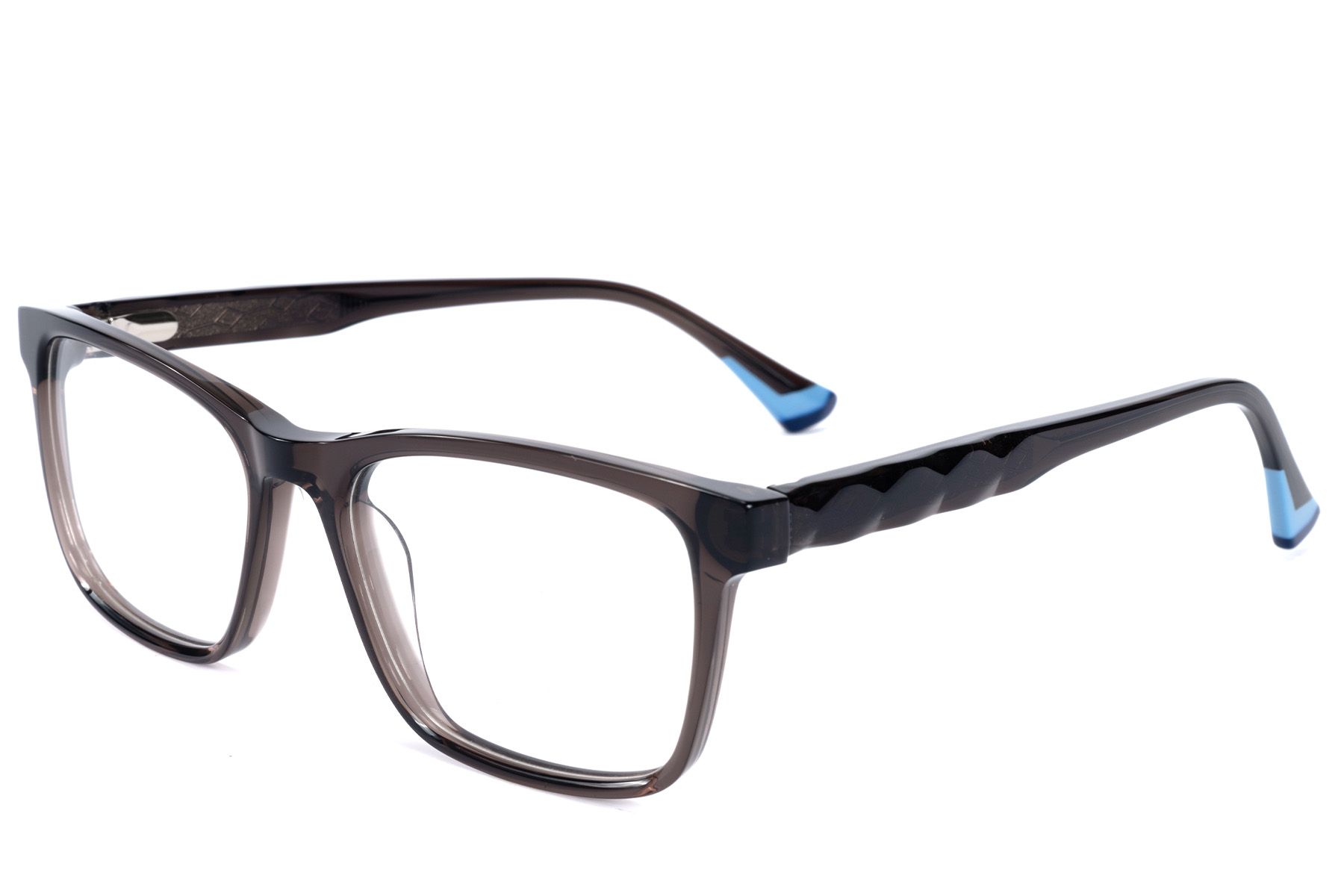 Occhiali ovali in acetato grigio #BS2607-0965