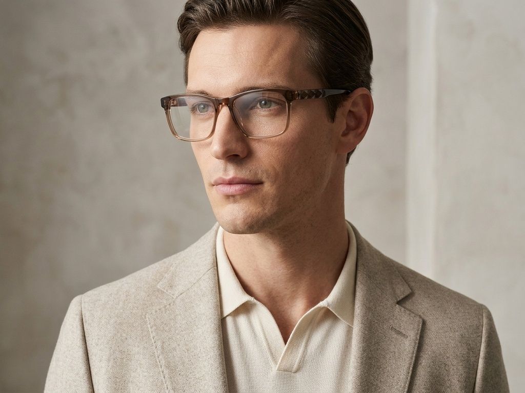 Oval Brown Acetate Glasses #BS2607-0966