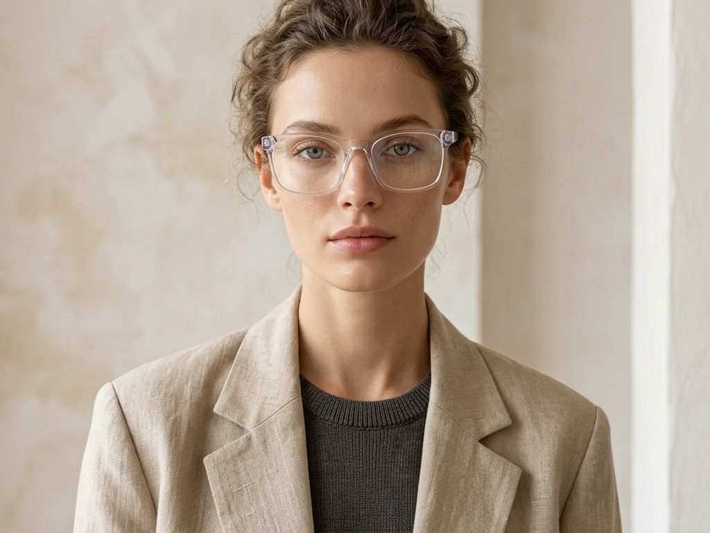 Oval Transparent Acetate Glasses #BS2607-0967