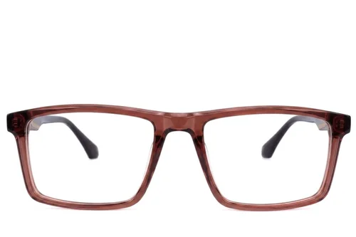 Lunettes rectangulaires en acétate brun #BS2607-0970