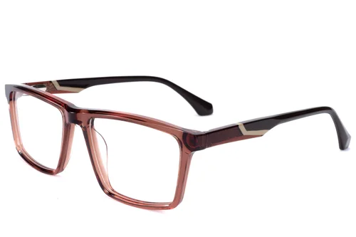 Lunettes rectangulaires en acétate brun #BS2607-0970