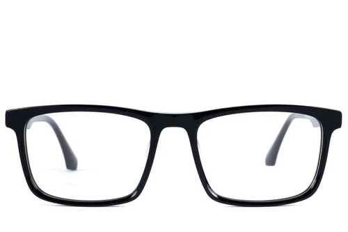 Lunettes rectangulaires en acétate noir #BS2607-0973