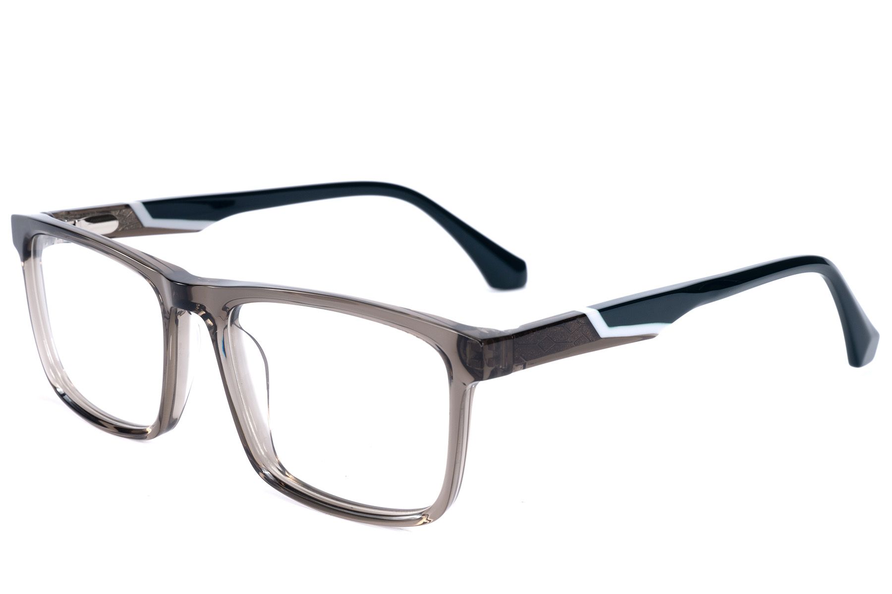 Bicchieri rettangolari in acetato grigio #BS2607-0974