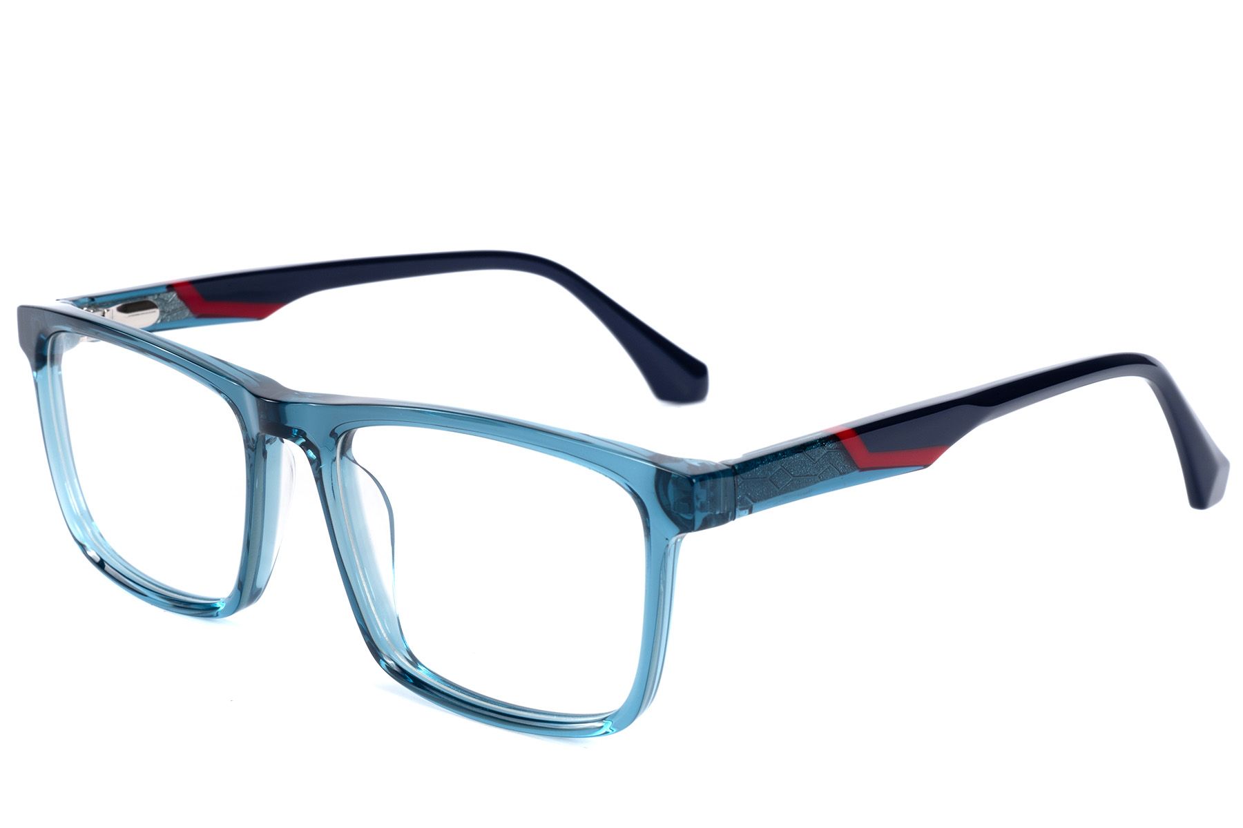 Bicchieri rettangolari in acetato blu #BS2607-0976