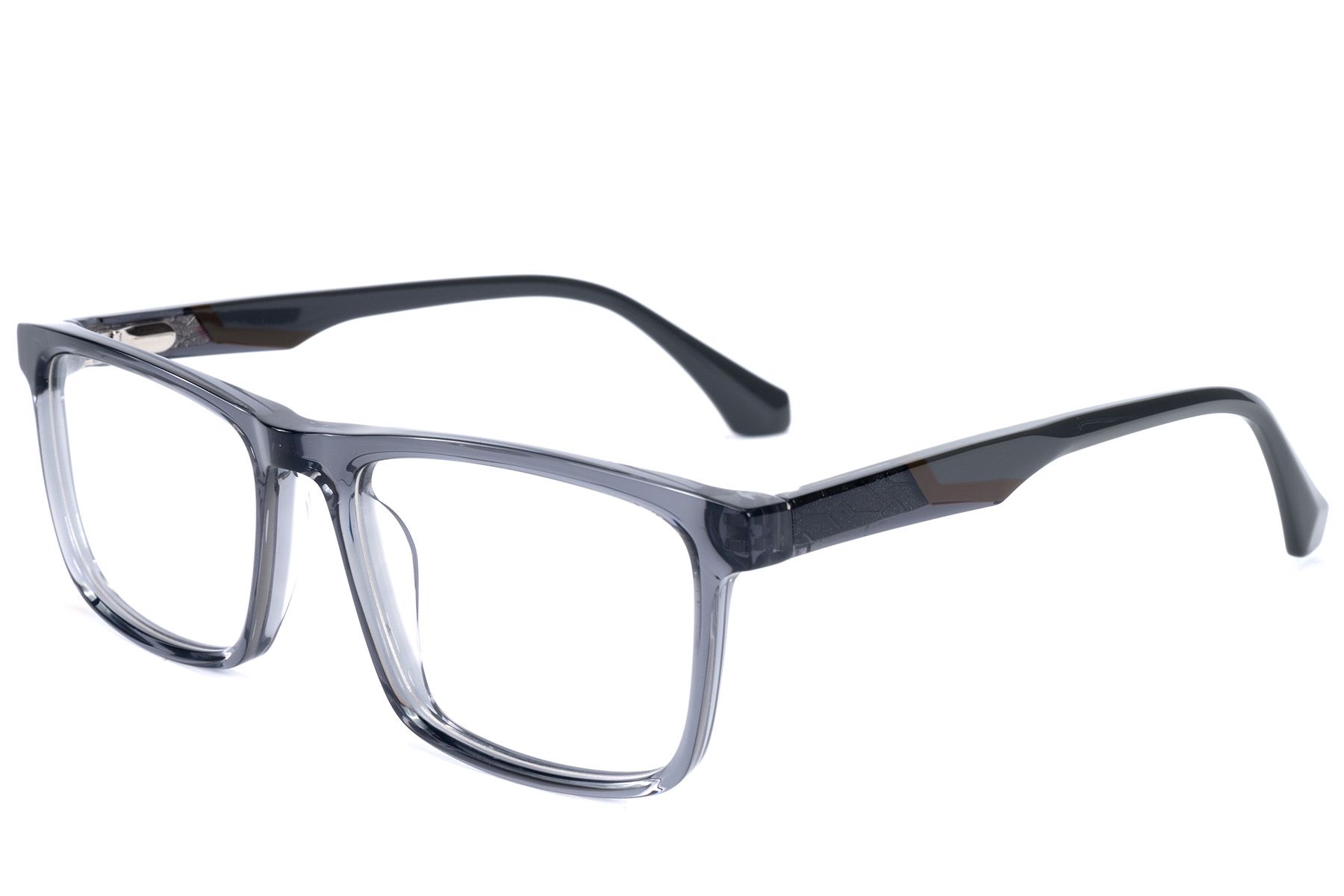 Vasos rectangulares de acetato gris #BS2607-0977