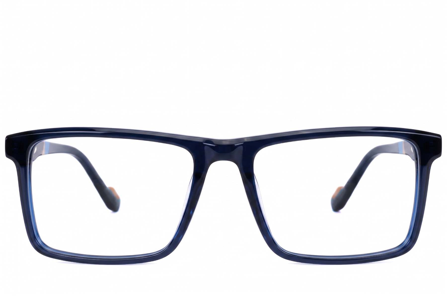 Rectangular Blue Acetate Glasses #BS2607-0980
