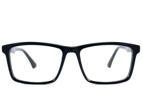 Lunettes rectangulaires en acétate noir #BS2607-0981