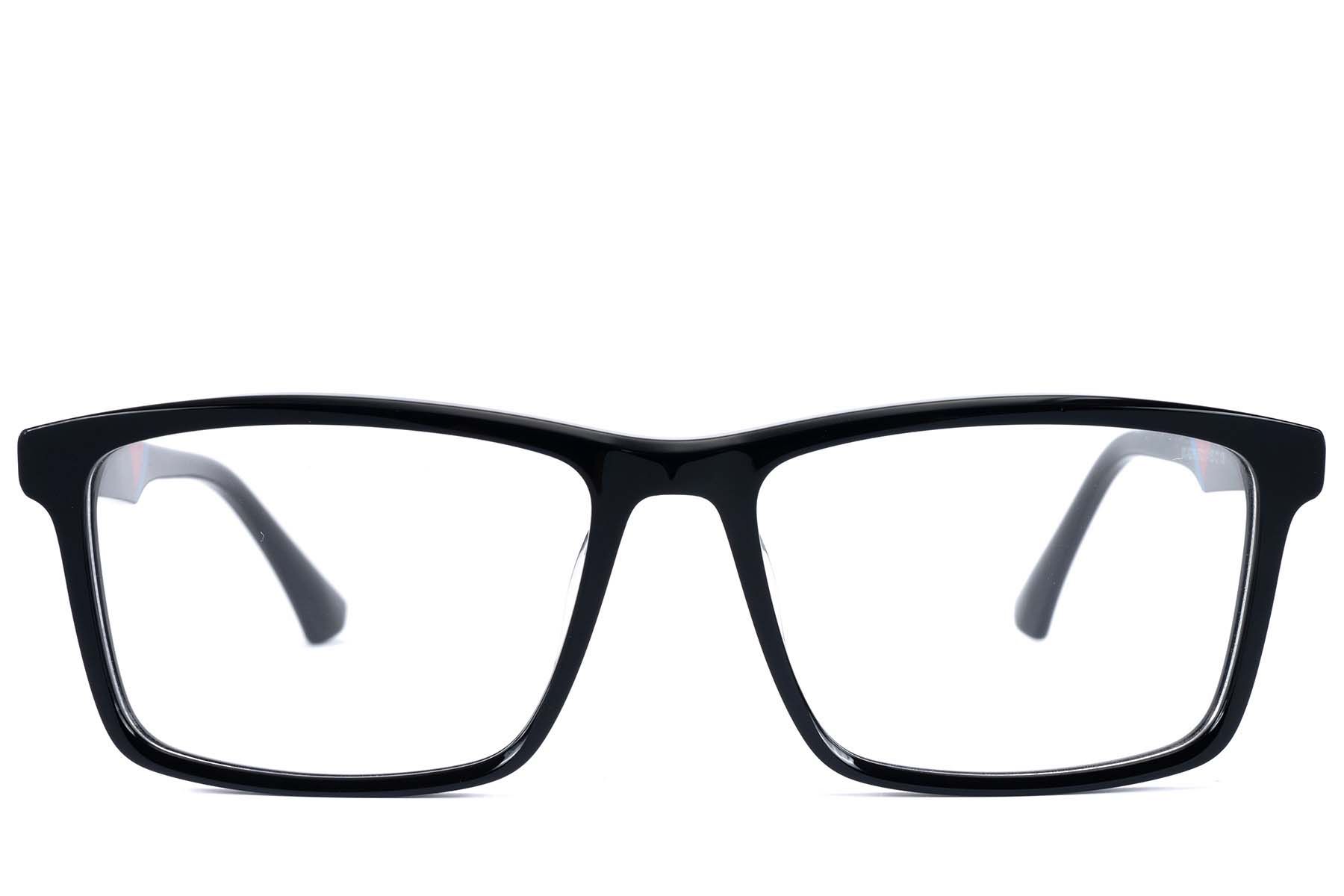 Rectangular Black Acetate Glasses #BS2607-0981