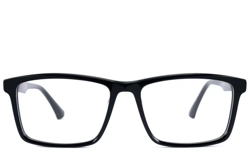 Lunettes rectangulaires en acétate noir #BS2607-0981