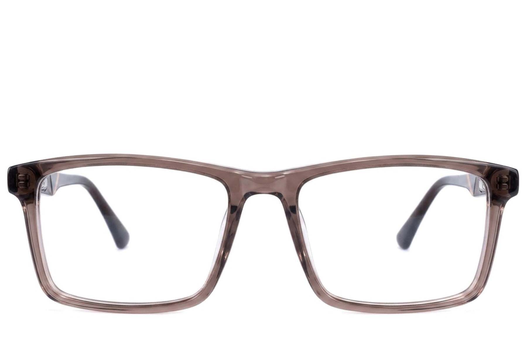 Rectangular Brown Acetate Glasses #BS2607-0982